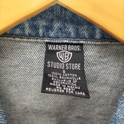 ワーナーブラザーズスタジオストア WARNER BROS STUDIO STORE 90S バック刺繍 デニム トラッカー ジャケット メンズ import:S